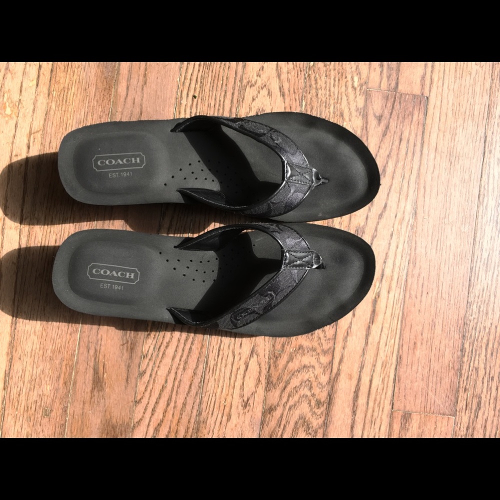 Coach 8.5 Jaicee Wedge Suede Sandals